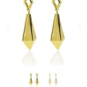 nOir Jewelry Gold Geometric Statement Earrings